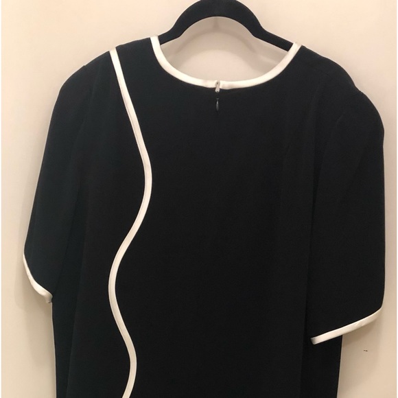 EXQUISITE NIPON BOUTIQUE VINTAGE BLACK/WHITE DRESS-Courrèges VIBE! - Picture 2 of 6